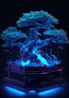 Synthwave Bonsai Tree