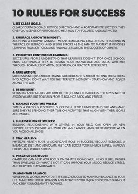 10 Rules For Success