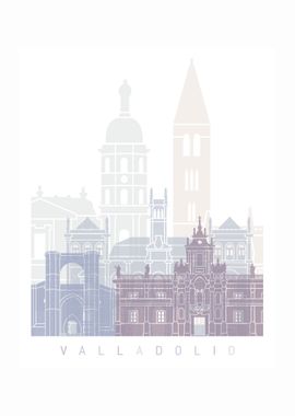 Valladolid skyline pastel