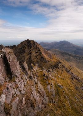 Sharp mountain ridge