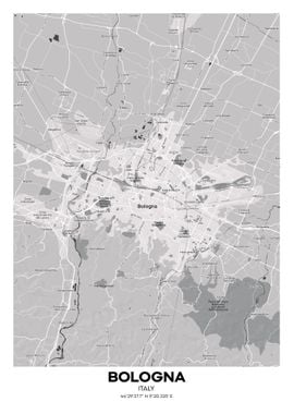 Bologna Italy streetmap