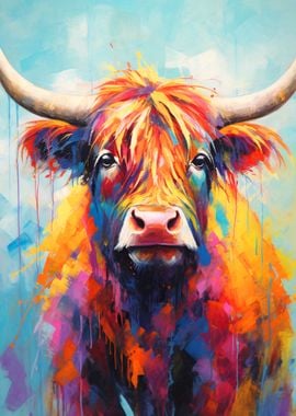 Highland Cow Abstract