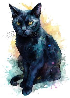 Cute Bombay Cat Painting