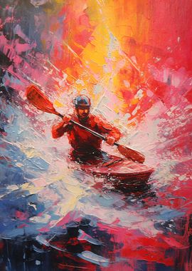 Kayak Abstract Painting