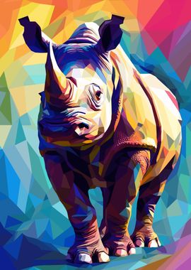 Rhino Animal Pop Art