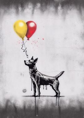 Dog With Balloons