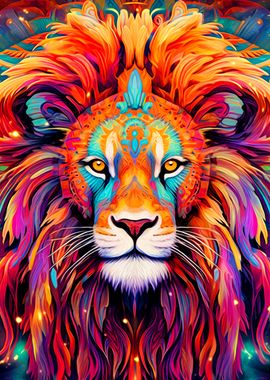 Colorful Lion