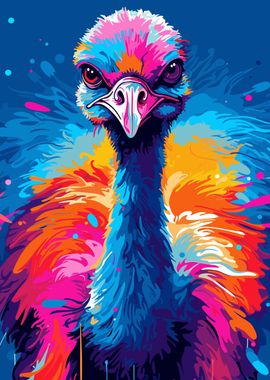 Ostrich Animal Pop Art