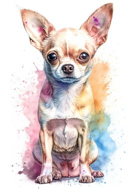 Watercolor Baby Chihuahua