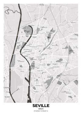 Seville Spain streetmap