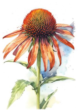 Echinacea Flower Artwork