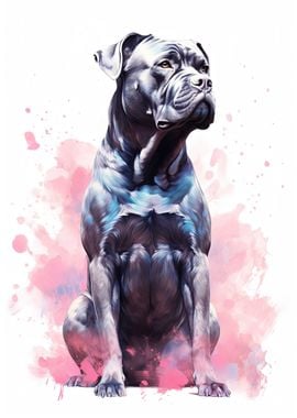 Watercolor Cane Corso