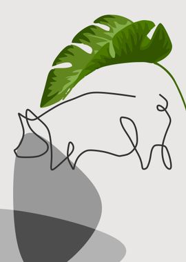 Line art animal minimalist