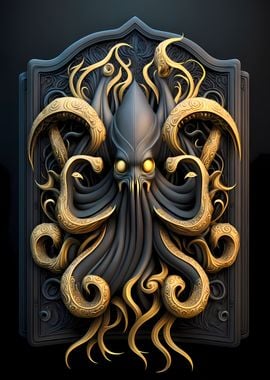 Majestic Kraken Art Deco