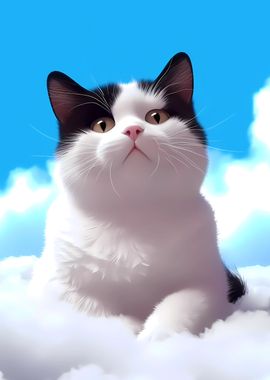 Cute Cat Black and White