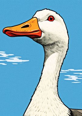 Portrait of a goose