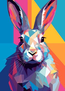 Rabbit Animal Pop Art