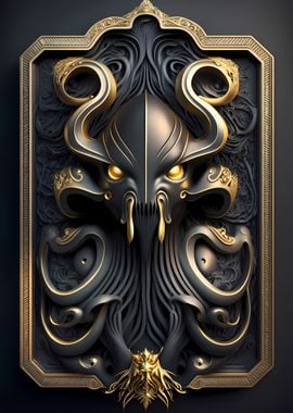 Royal Black Gold Kraken