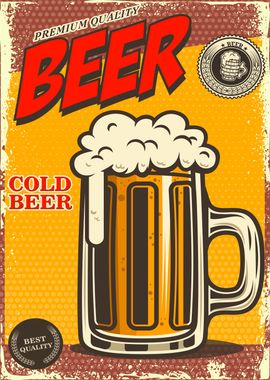 Blod Beer Mug wall sign