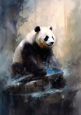 Watercolour Giant Panda