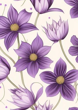 Purple flowers pattern