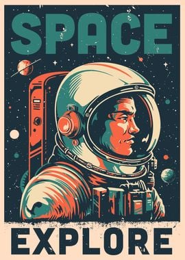 Space Explore Astronaut