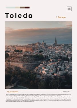 Toledo landscape poster