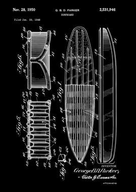 1950 surfboard patent