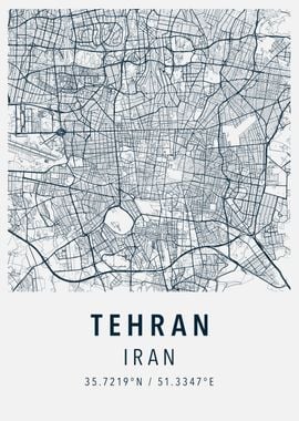 tehran simple map