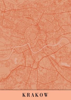 Krakow Orange Map