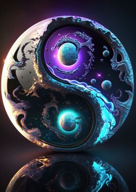 'Yin and Yang Balance' Poster, picture, metal print, paint by Creative ...