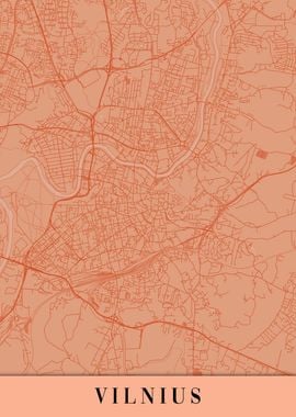 Vilnius Orange Map