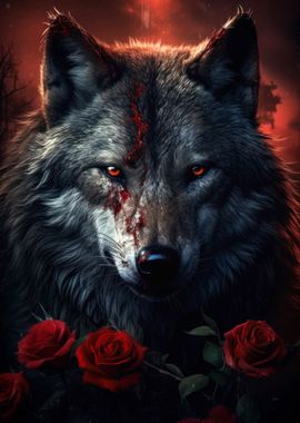 'bloody black wolf' Poster, picture, metal print, paint by Adel S ...