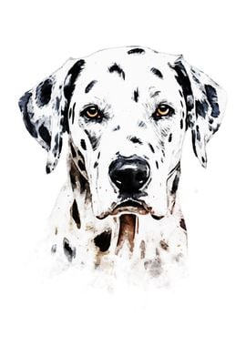 Dalmatian Dog Watercolor