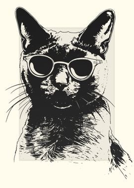 Burmese Cat Illustration