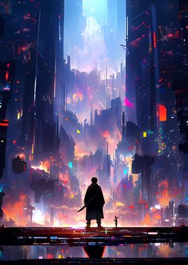 Cyberpunk Anime City