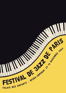 Retro Piano Jazz Poster