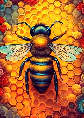 Psychedelic bee