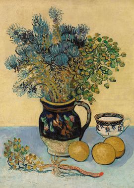 Majolica with Wildflowers