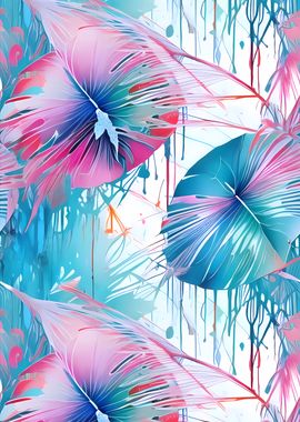 Watercolor Tropical Leaves