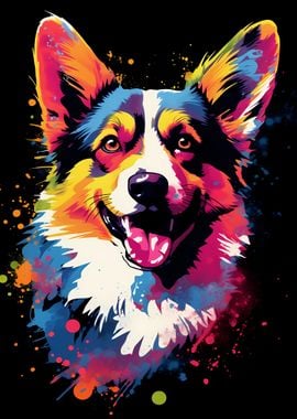 Welsh Corgi Colorful