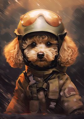 Toy Poodle Soldier