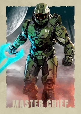Master Chief Heroic' Poster, picture, metal print, paint by Halo