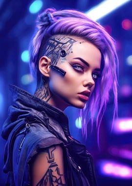 Cyberpunk Girl Portrait