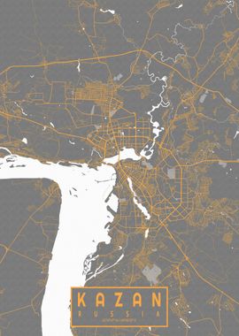 Kazan City Map Bauhaus