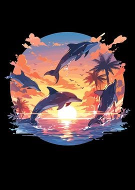 Dolphins Define Sunset