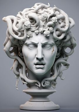 Marble Medusa Head