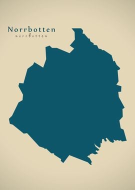 Norrbotten county map