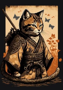 japanese Cat Samurai 