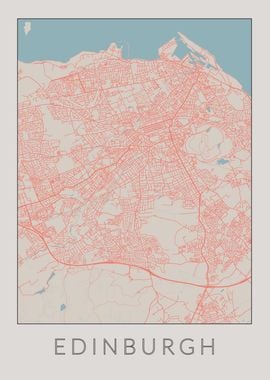 Edinburgh Vintage Map